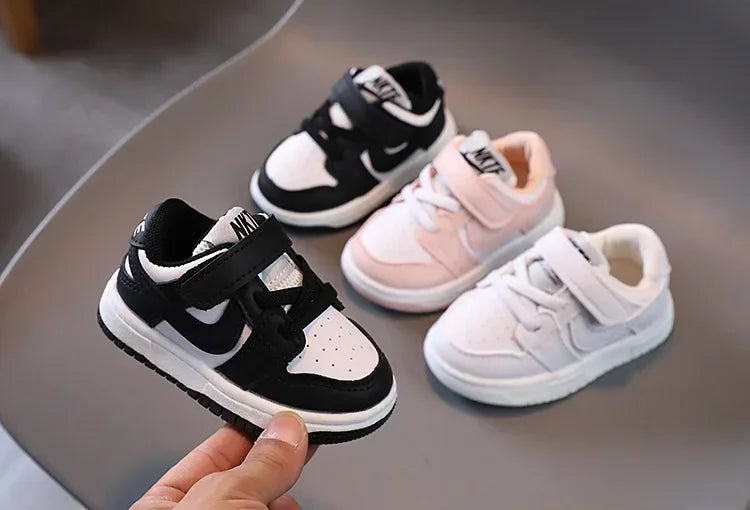 2025 New Toddler Baby Kids Fashion Design Walking Shoes Sneakers White Non-slip Casual Shoes Boys Breathable Outdoor Board Shoes - TiniLoom