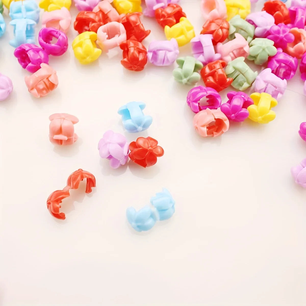 100pcs Small Clips Colorful Hair Clip For Hair Styling Braid Hair, Sweet Cute Hair Accessories - TiniLoom