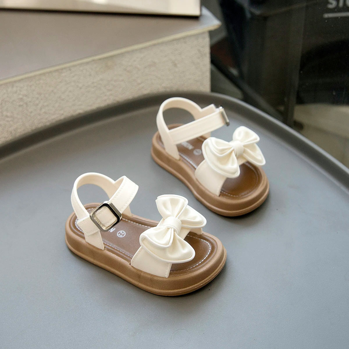 Girls Princess Summer Sandals Children Summer Beach Shoes Open Toe Shoes Fashion Bowknot Casual girls sandals summer shoes - TiniLoom