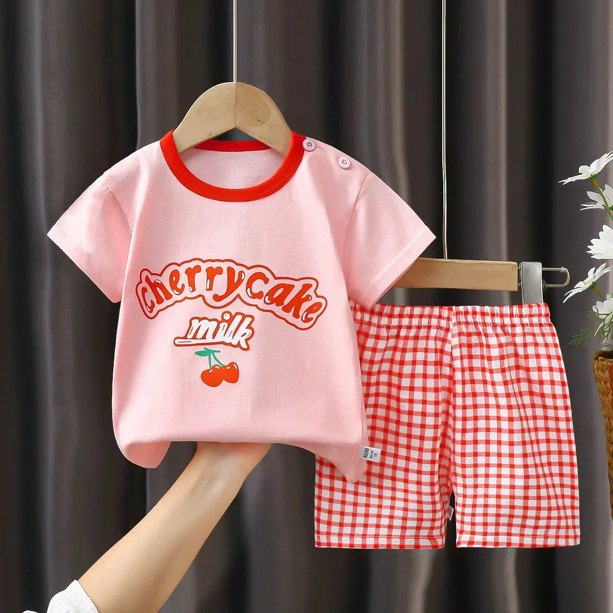 2PCS Children's Sets mother Kids Clothes Boys Girl T-shirt Shorts Summer Cotton Short sleeve Baby Children Clothing Toddler Suit - TiniLoom