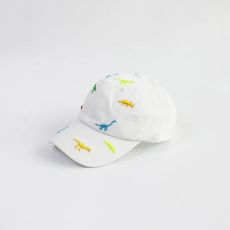 Cartoon Dinosaur Embroidery Baby Cap Summer Kids Baseball Cap Outdoor Adjustable Infant Boy Girls Sun Hats - TiniLoom