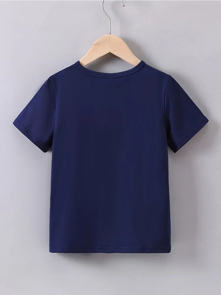 Summer Baby Boy Clothes Kid Girls Casual Solar System Planets Printed T-shirts Children Fashion Crew Neck Short Sleeve Top - TiniLoom