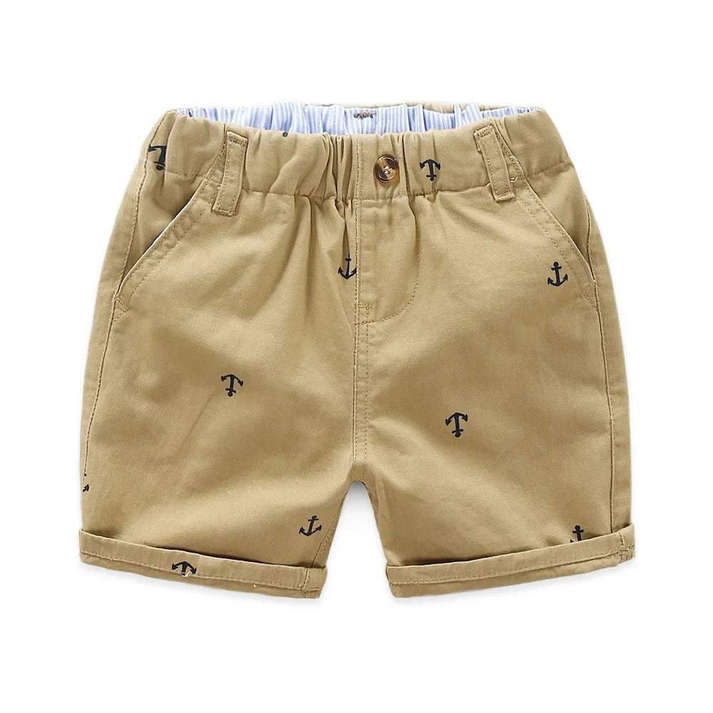 2-9 Years Children Shorts Toddler Kids Short Pant Summer Cotton Anchor Boys Beach Shorts  Leisure Capris  Baby Clothing  KF553 - TiniLoom