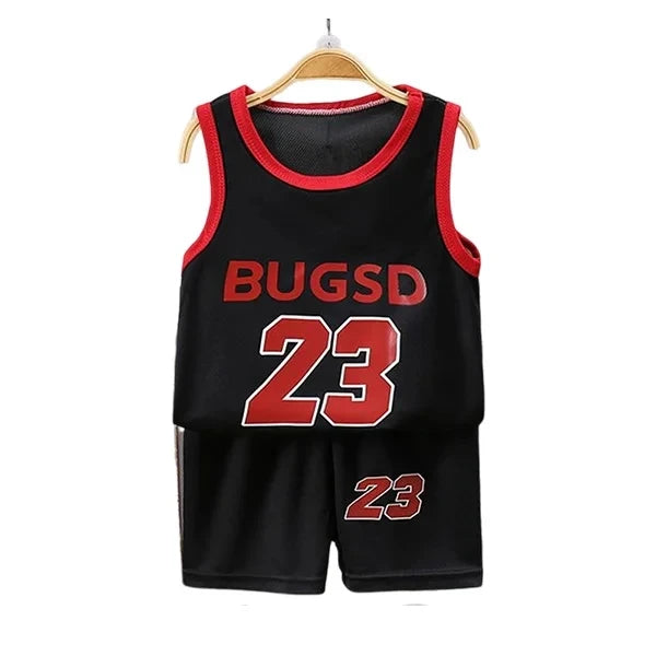 Children's Sets Summer Children Sleeveless T-shirt Shorts Set Quick-drying Outdoor Tank Top Shorts Sets Boys Sport Basketball Tr - TiniLoom