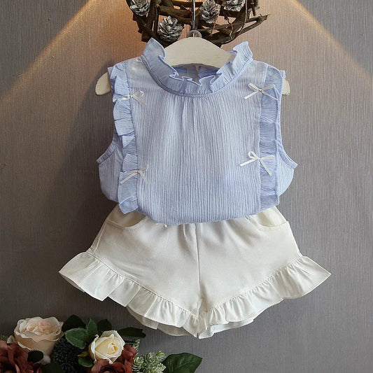 Toddler Girl Summer Clothing Set Baby Girls Printed T-shirt + Short Pants Outfit Infant Kids' Fashion Clothes 0-5 Years - TiniLoom