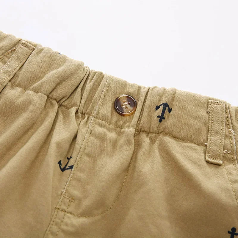 2-9 Years Children Shorts Toddler Kids Short Pant Summer Cotton Anchor Boys Beach Shorts  Leisure Capris  Baby Clothing  KF553 - TiniLoom