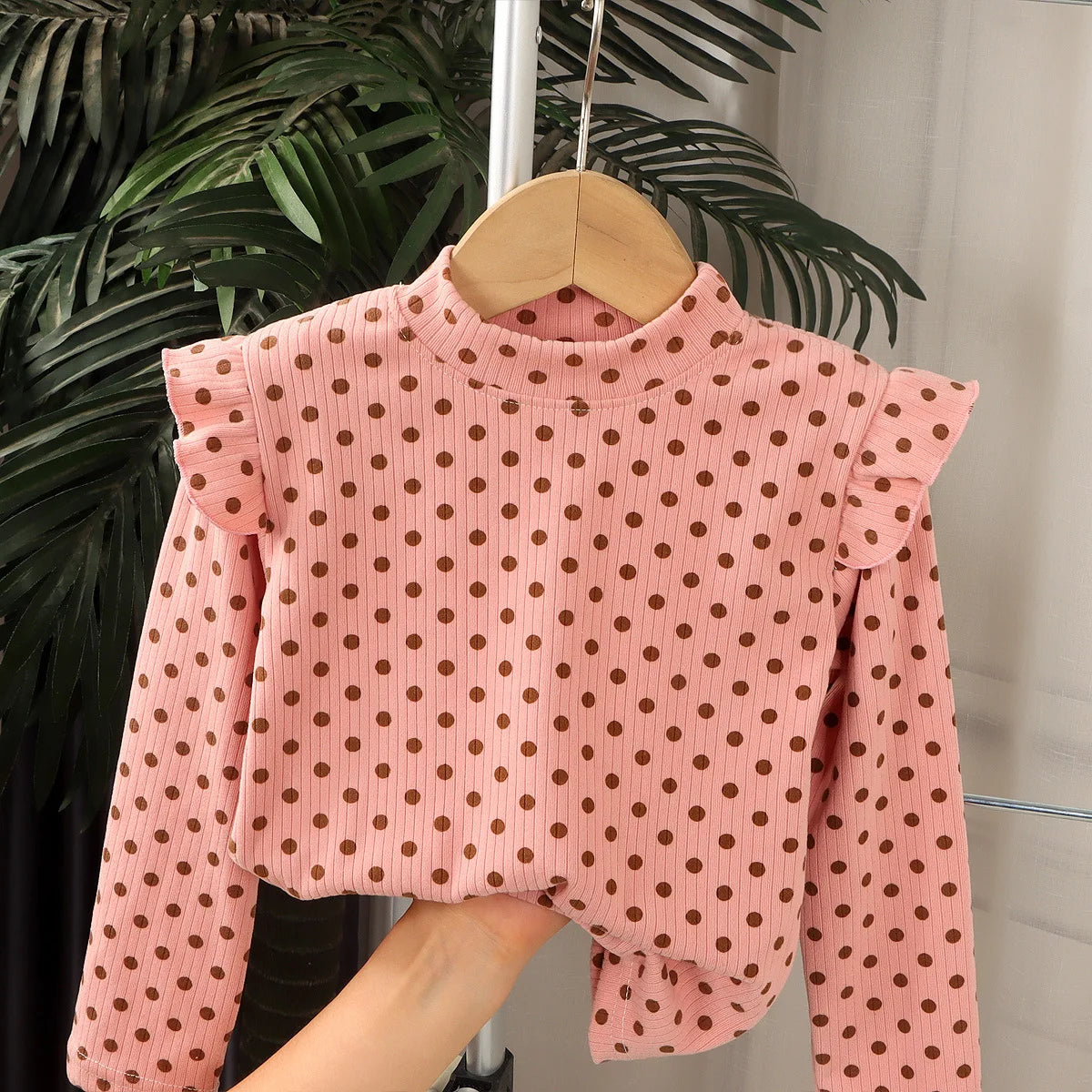 Kids Long Sleeved Undershirt Girls Cute Floral Dots T-shirt 2-10T Children Boys Sweet Tops Bottoming Shirt  t shirt for kids boy - TiniLoom