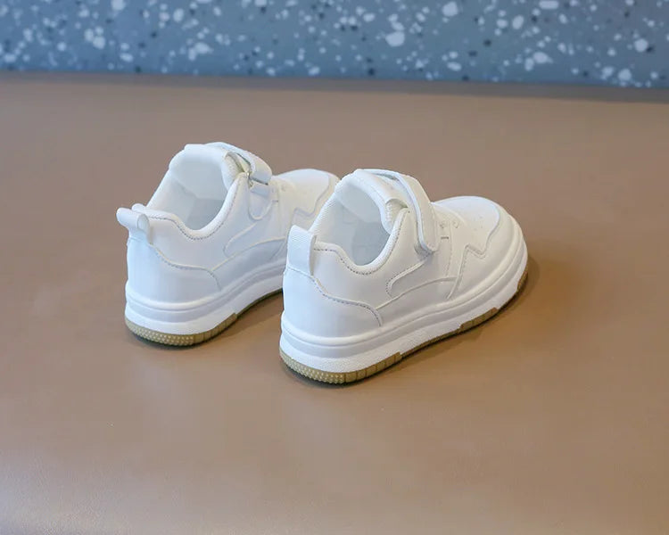 Children's White Shoes Spring and Autumn Kid's Sports Shoes Anti slip Lightweight Boys Board Shoes Soft Sole Baby Casual Shoes - TiniLoom