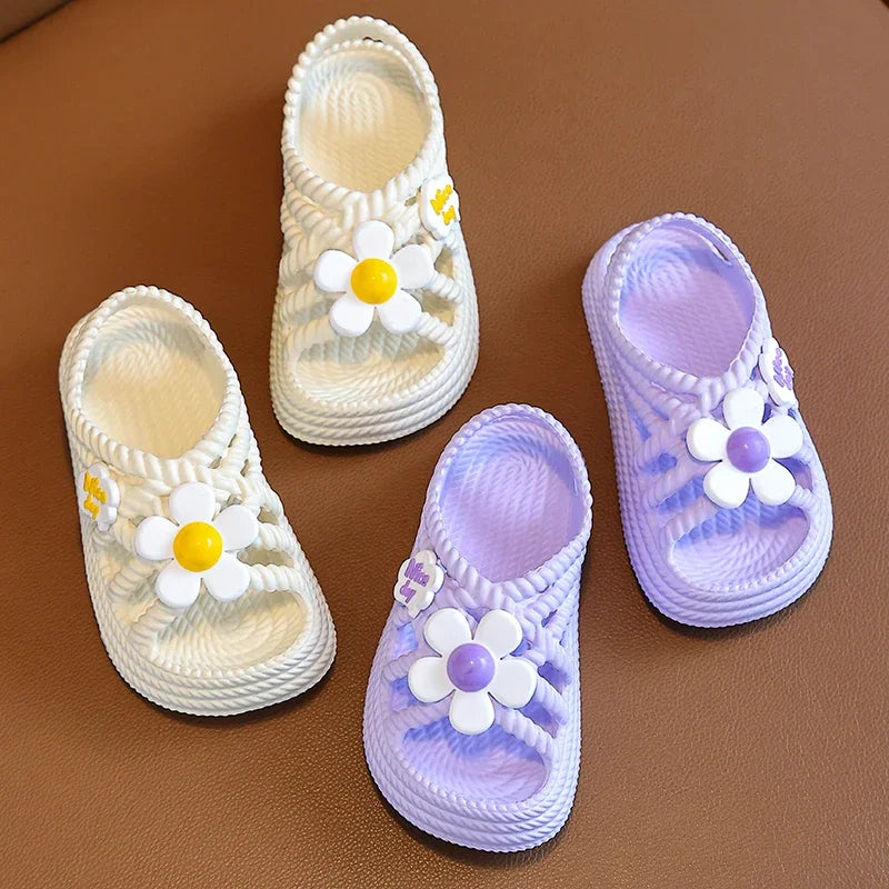 2025 New Children's Slippers Summer Girls and Boys Bathroom Home Anti slip Beach Shoes Soft Soled Baby Sandals - TiniLoom