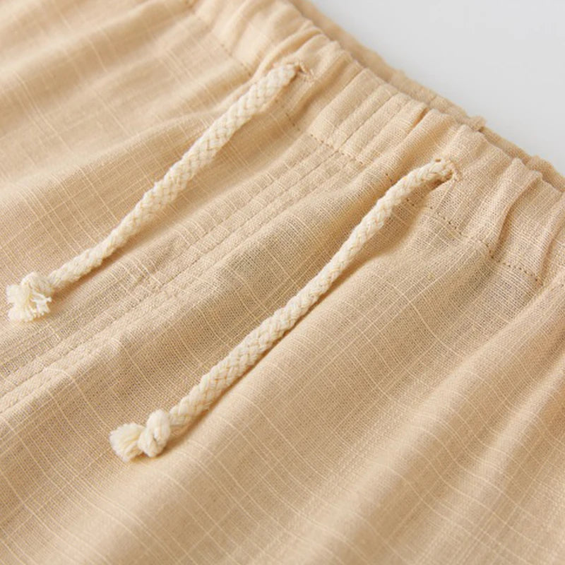 Children's Cotton And Linen Trousers Spring And Summer Thin Boys And Girls Linen Pant Baby Harem Pants WT620 - TiniLoom