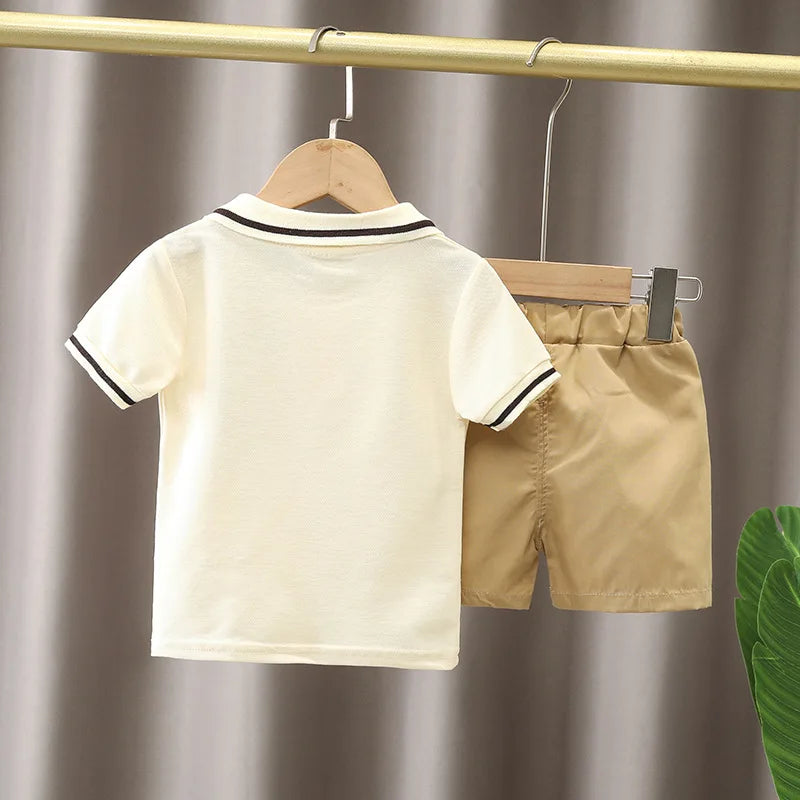 Baby Boy Clothes Set T-shirt+Shorts Kids Boy Summer Clothing Set Cute Cartoon Baby Boy Outfit Set Infant Toddler Tee Shirt Pants - TiniLoom