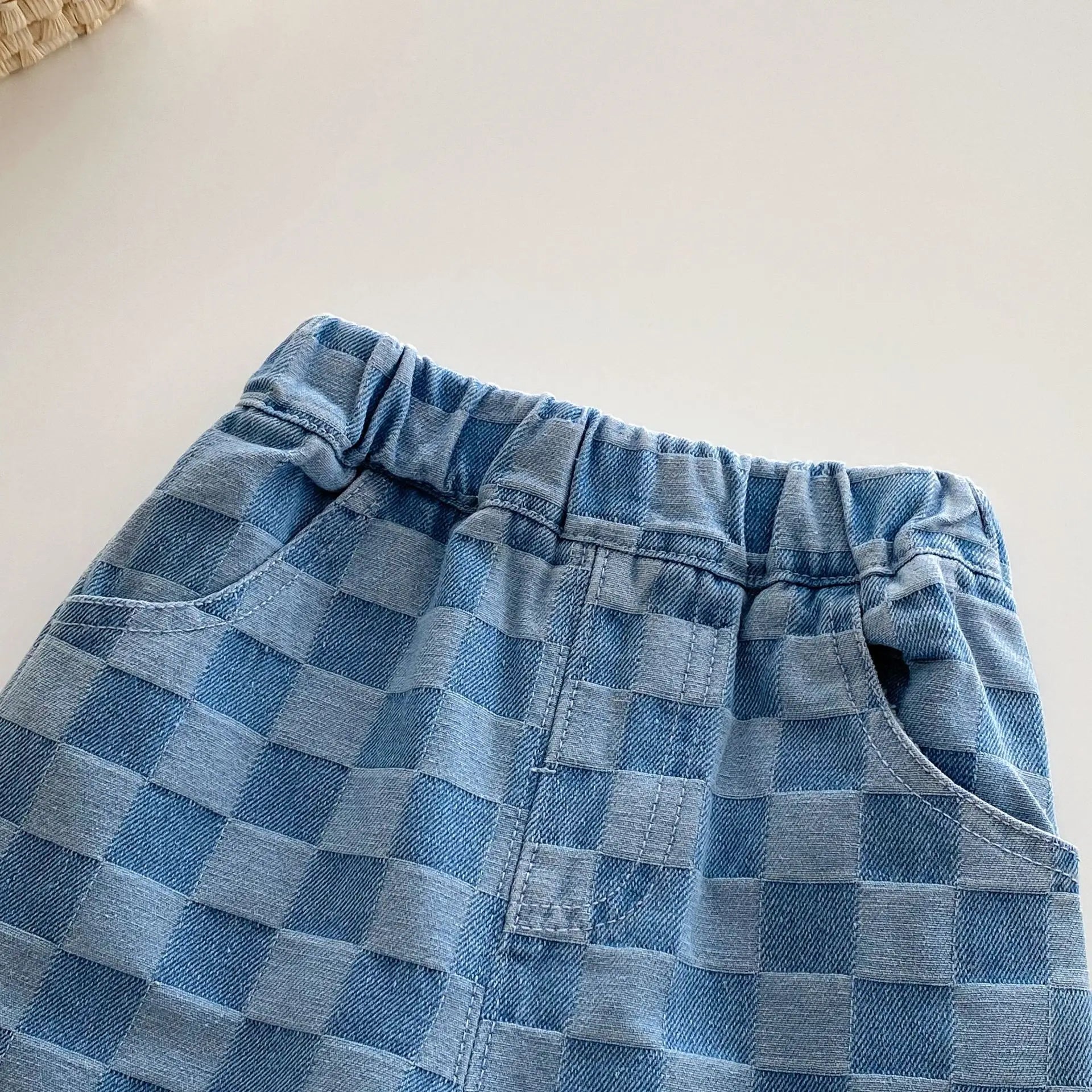 MILANCEL 1-5Y Children Jeans Boys Denim Pants Mid Waist Girls Trousers Fashion Kids Plaid Pants - TiniLoom