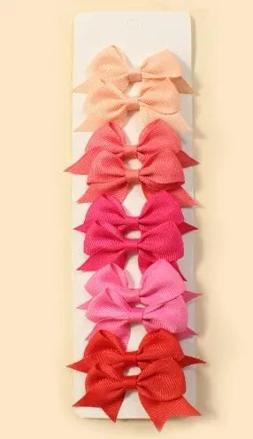10Pcs Cute Bows Baby Hair Clips Candy Color Girls Princess Hairpins Barrettes Kids Hair Accessories - TiniLoom