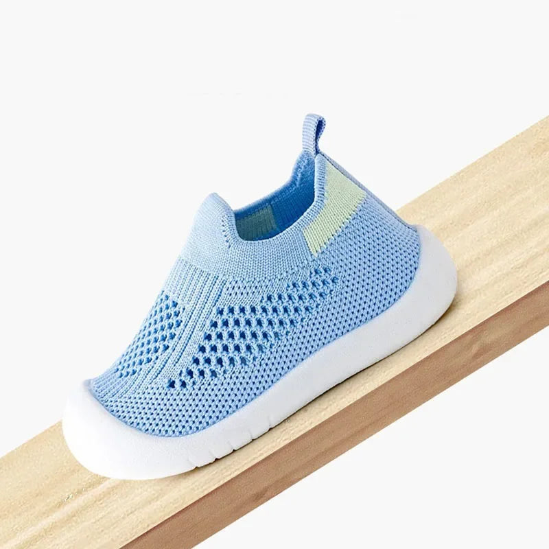 Spring Summer Toddler Shoes Breathable Knitted Kids Sneakers Boys Slip-on Tennis Shoes Girls Soft Non-slip School Casual Shoes - TiniLoom