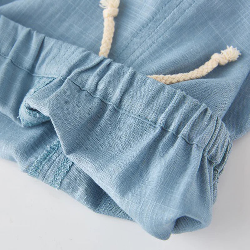 Children's Cotton And Linen Trousers Spring And Summer Thin Boys And Girls Linen Pant Baby Harem Pants WT620 - TiniLoom