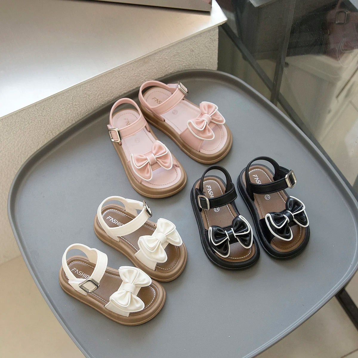 Girls Princess Summer Sandals Children Summer Beach Shoes Open Toe Shoes Fashion Bowknot Casual girls sandals summer shoes - TiniLoom