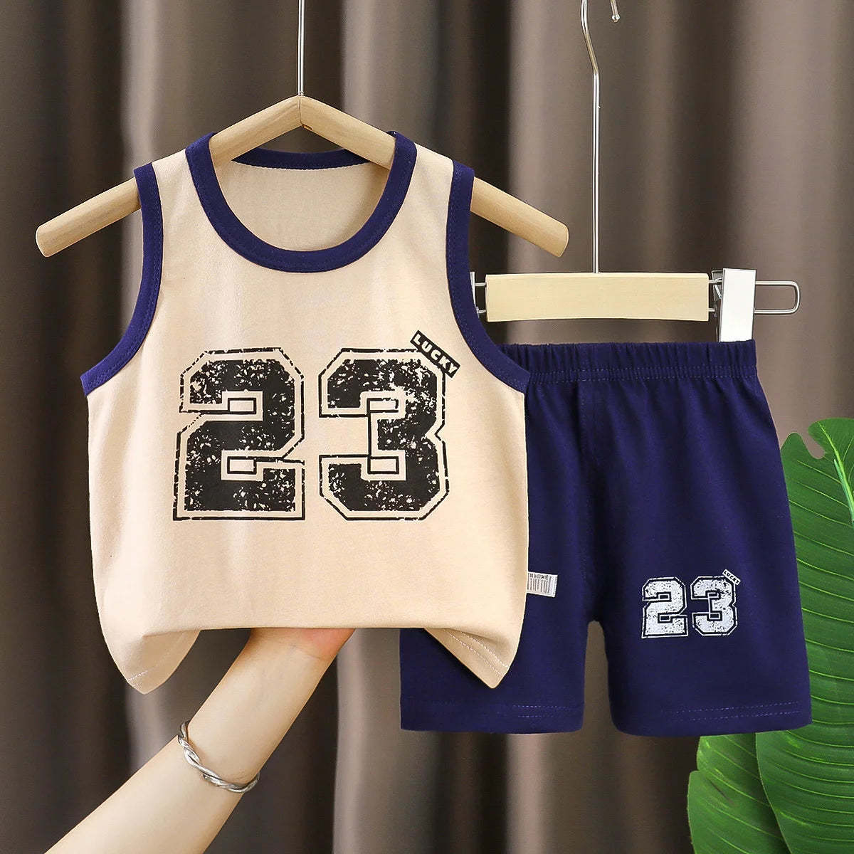 Children Sets Kids Clothes Boys Girls Vest Suit  Summer Children's Clothing baby Cotton T-Shirts Shorts Tank Top Sleeveless - TiniLoom