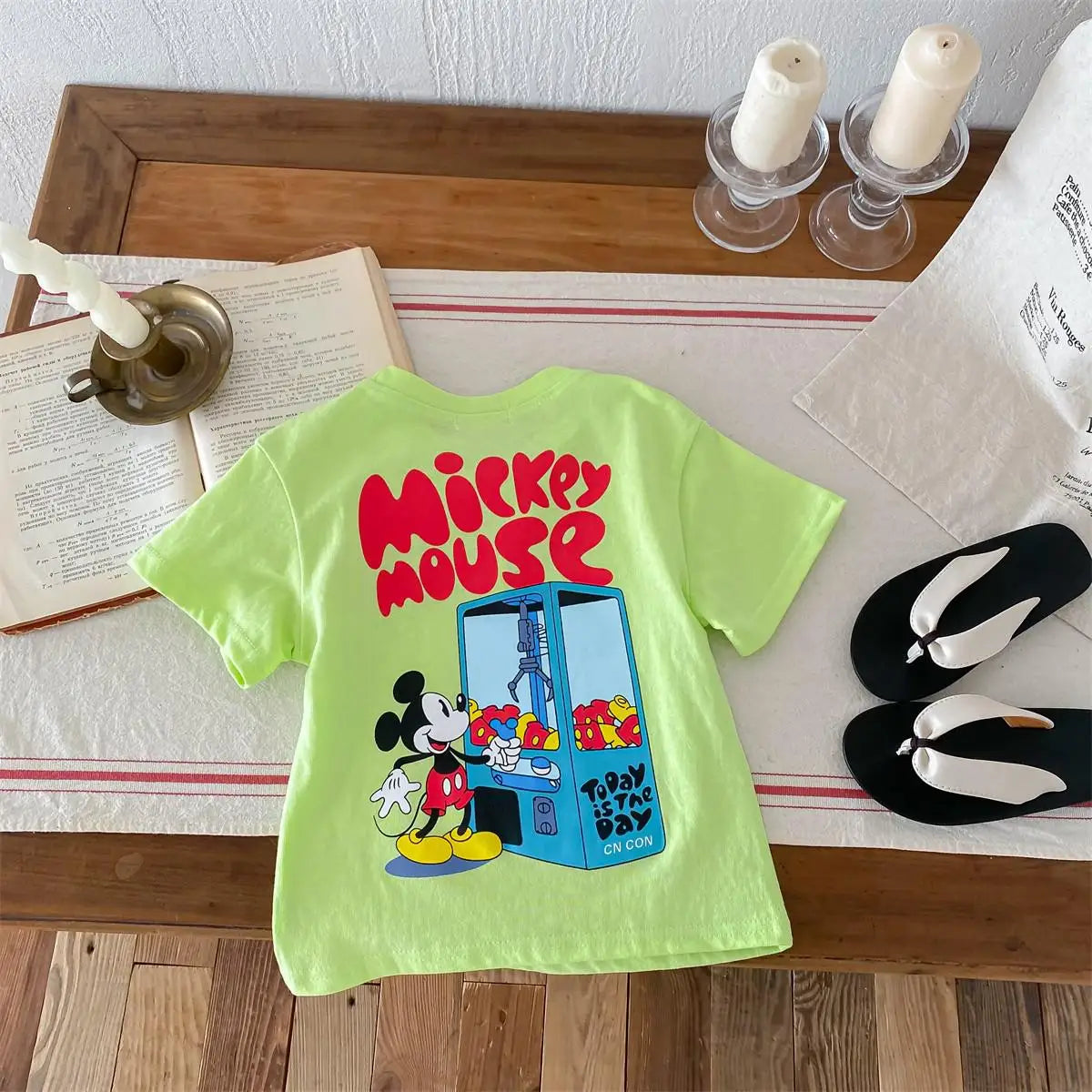 Mickey Kids Clothing Tees Summer Printed Cartoon Fashion Short Sleeve Boys T-shirt Popular Design Children's T Shirts Crewneck - TiniLoom