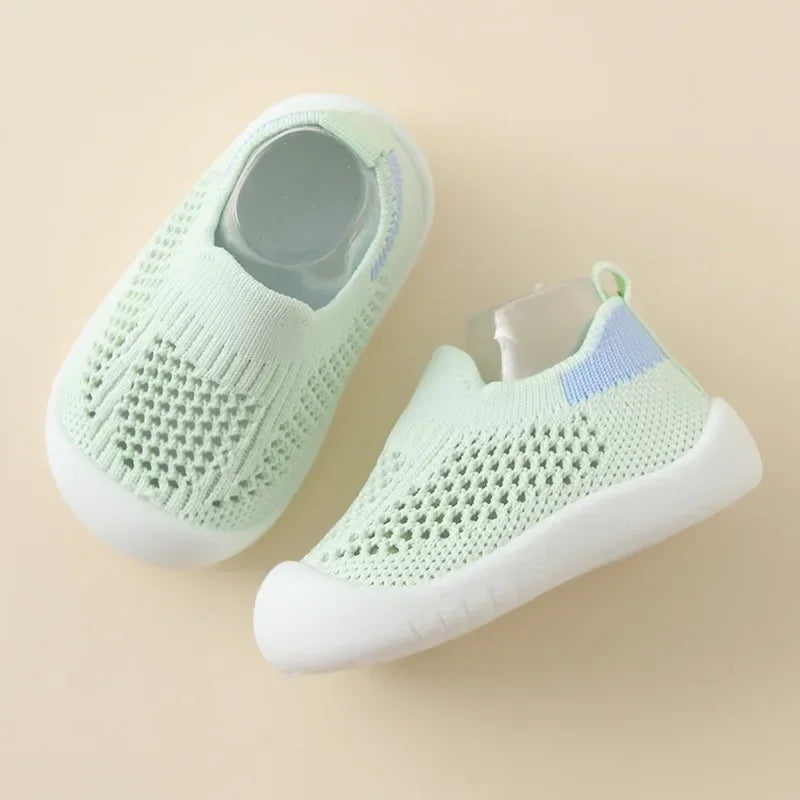 Spring Summer Toddler Shoes Breathable Knitted Kids Sneakers Boys Slip-on Tennis Shoes Girls Soft Non-slip School Casual Shoes - TiniLoom