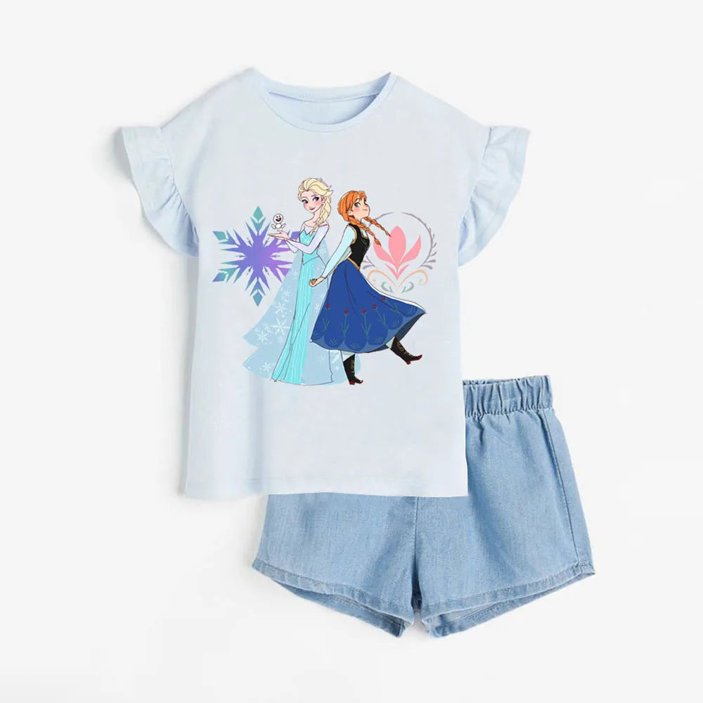 2PCS Summer Minnie Baby Girls Clothes Sets Infant Top T-shirts + Shorts Toddler Kids Outfits For 1-6T Baby Sets - TiniLoom