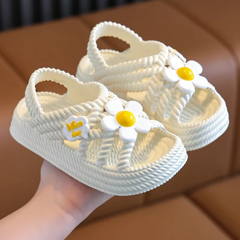 2025 New Children's Slippers Summer Girls and Boys Bathroom Home Anti slip Beach Shoes Soft Soled Baby Sandals - TiniLoom