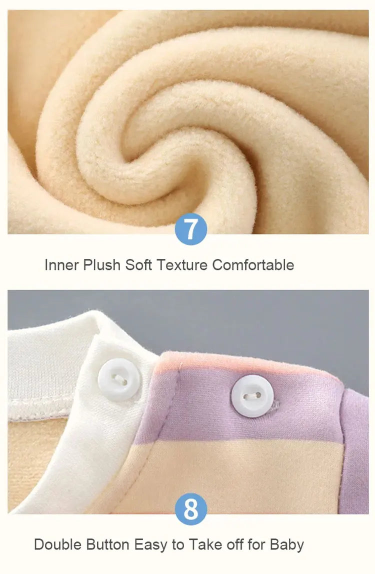 Thicken Warm Plush Children Sets Kids Clothes Boy Girl Underwear Suits Autumn Winter Children Clothinn - TiniLoom