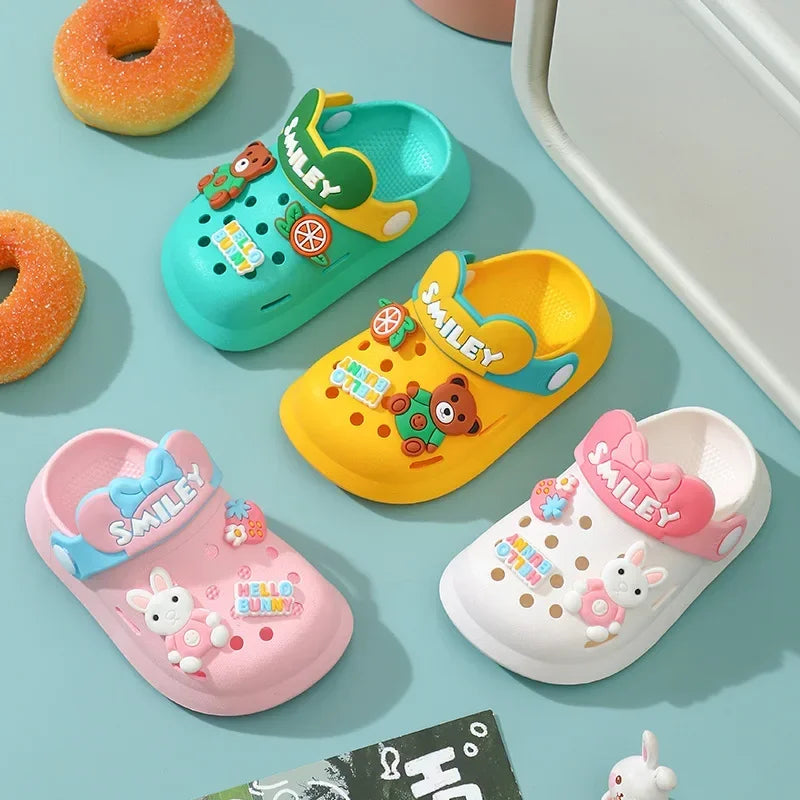 Slippers Baby Shoe Sandals Mules Breathable Boys Girls Sandals with Soft Sole for Indoor Outdoor Activities and Anti-Slip Design - TiniLoom
