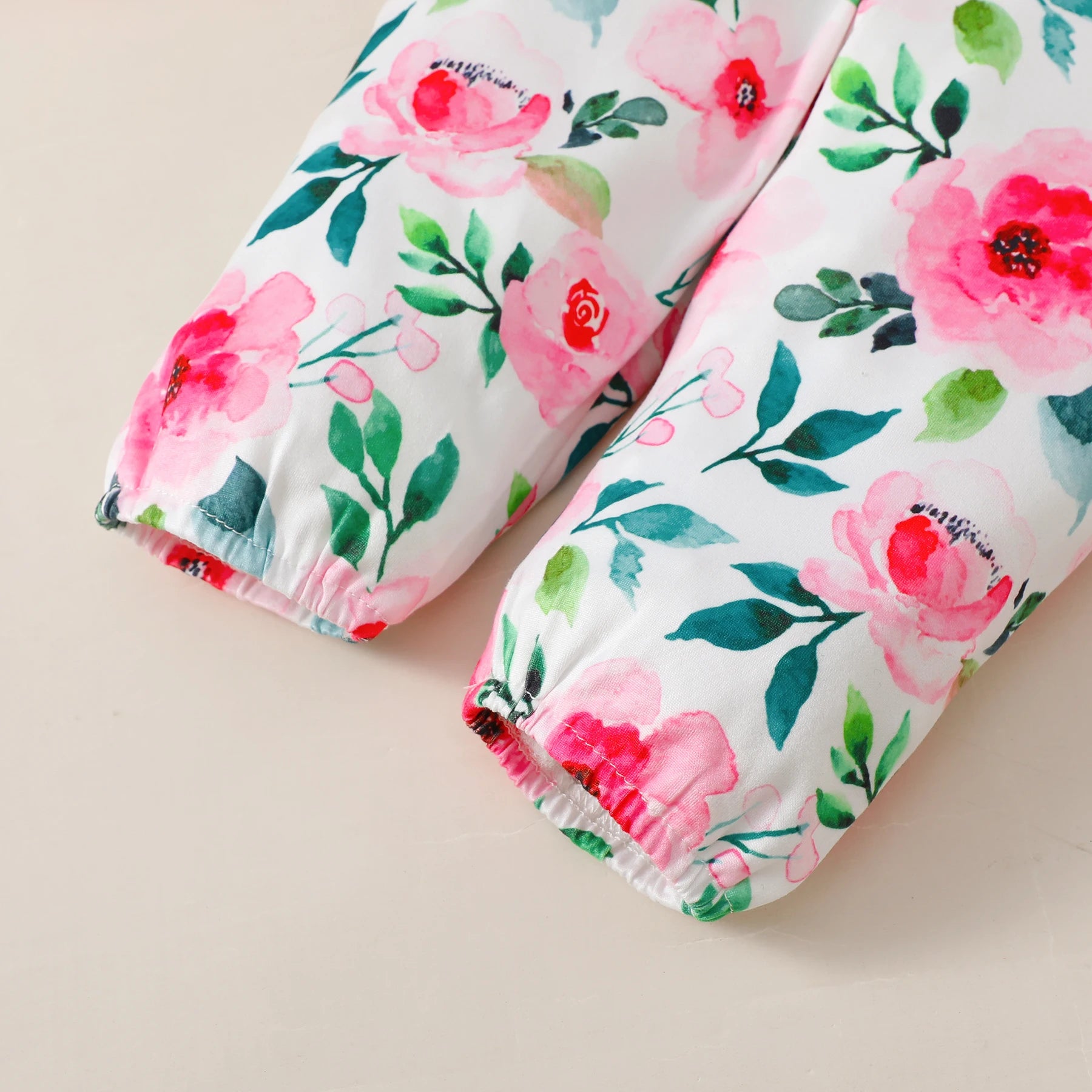 3PCS Baby Girl Clothes Set Long Sleeve Romper Top+Flowers Pant+Headband Spring&Autumn Lovely Outfit for Toddler Girl 0-18 Months - TiniLoom