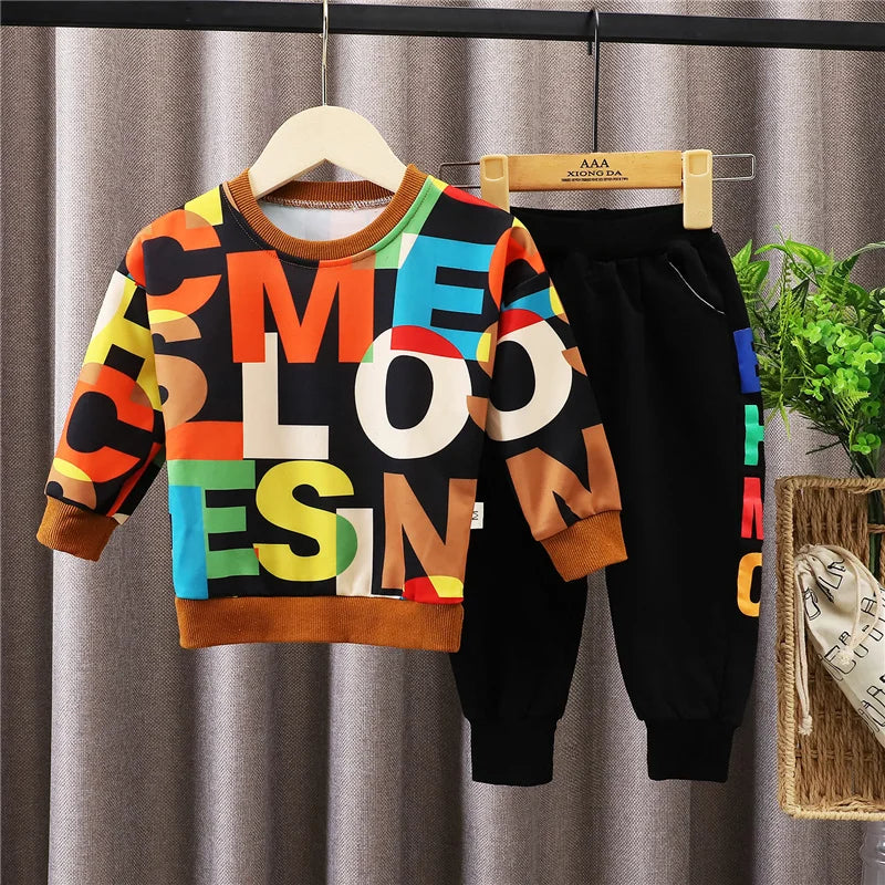 New Spring Autumn Baby Girl Clothes Boys Outfits Children Casual T-Shirt Pants 2Pcs/Sets Toddler Sports Costume Kids Tracksuits - TiniLoom