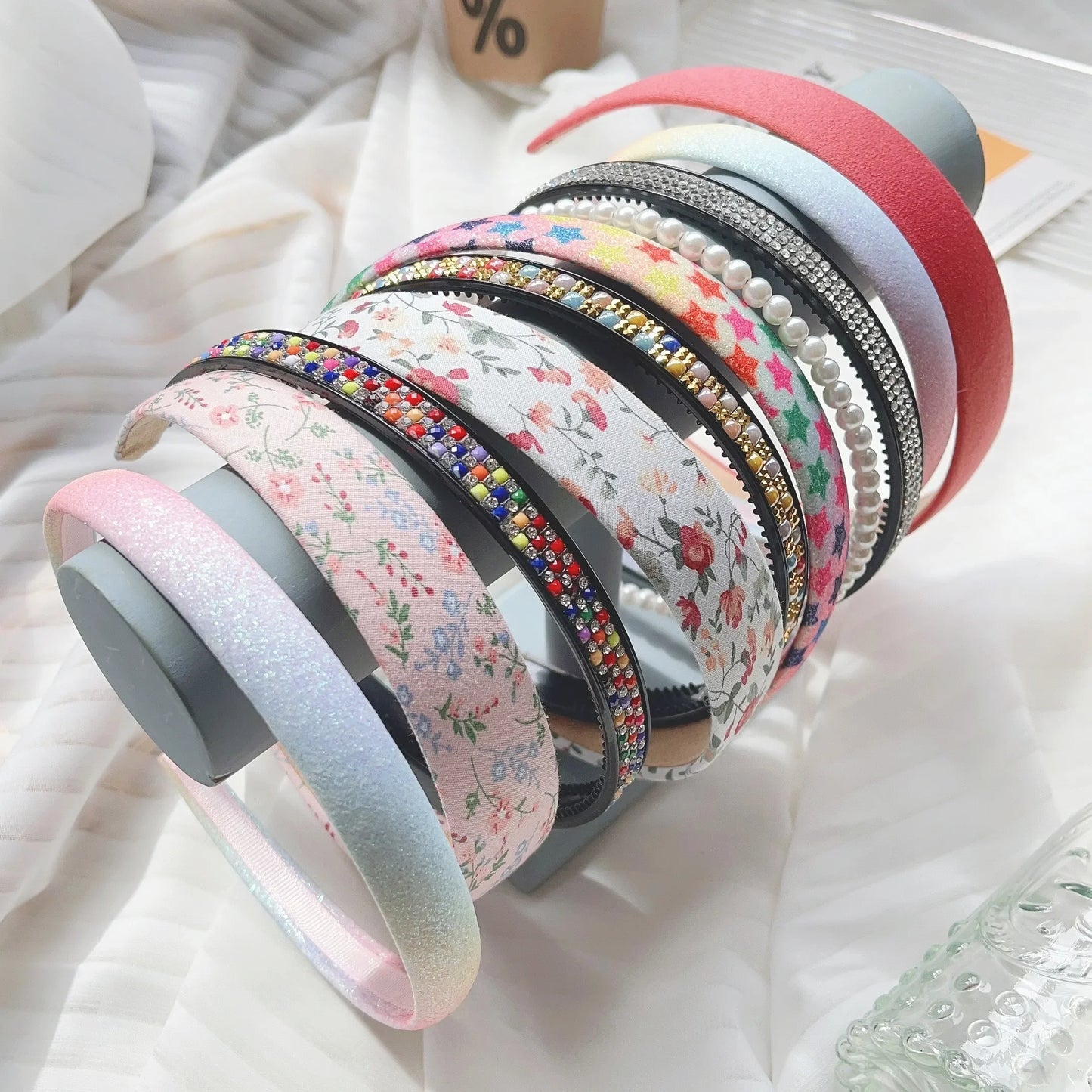3Pcs/Set Women Girls Cloth Hair Bands Flower Pearl Headband Hairband Hair Hoop Female Fashion Hair Accessories Headwear Gifts