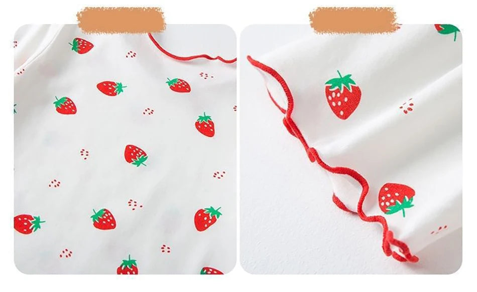 Girls Summer Pajama Sets Stylish Cartoon Pattern Printing Short Sleeve Top and Pants Made from Luxurious Cozy Ice Silk Material - TiniLoom