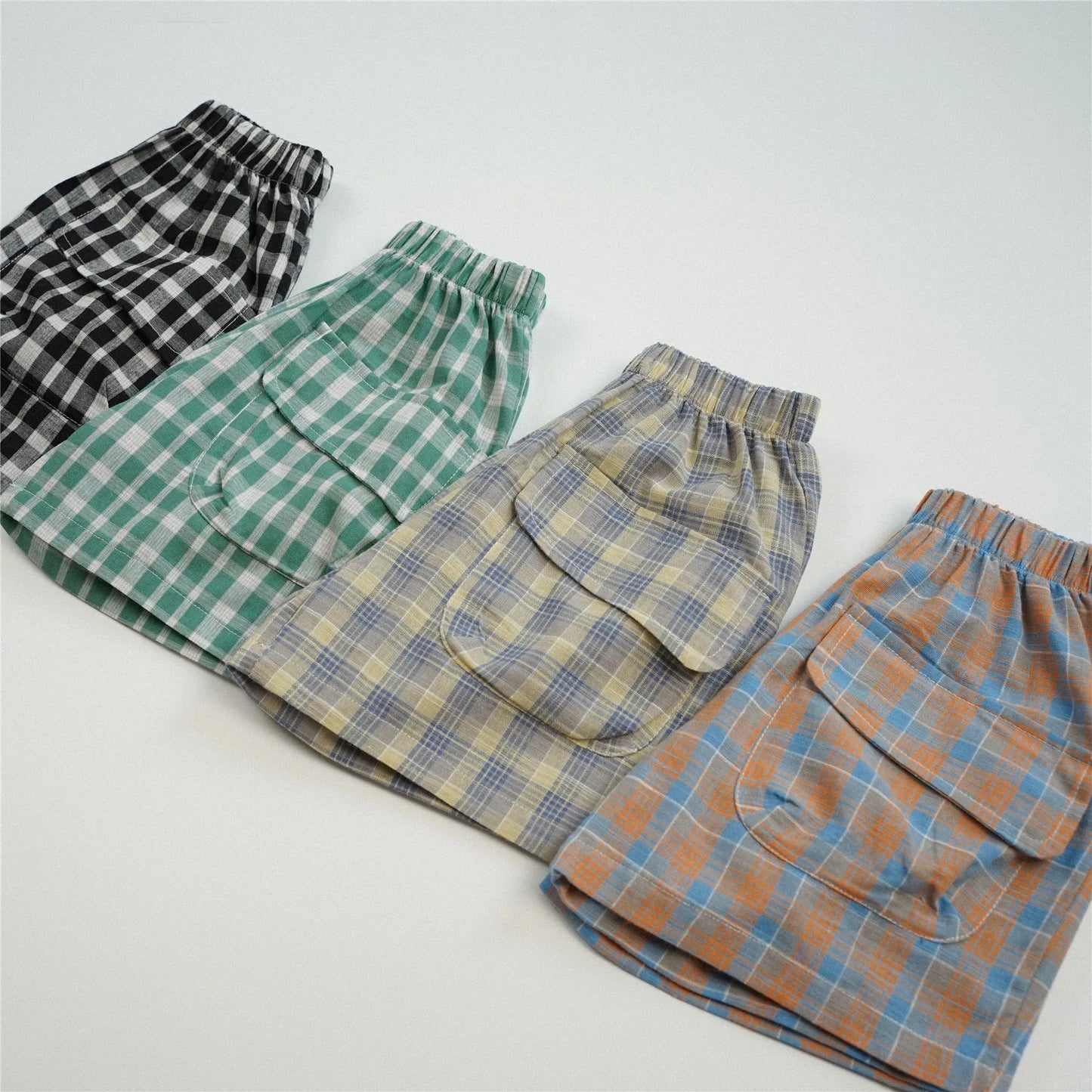 2024 New Arrival Summer Casual Toddler Shorts Baby Boy Plaid Short Pants All-match Cotton Comfortable Loose Kid Girl Shorts - TiniLoom