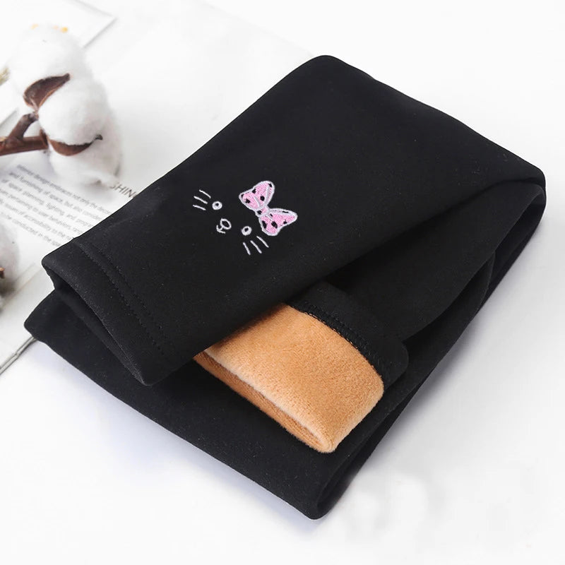 2-8Years Girls Leggings Autumn Winter Thick Warm Velvet Kids Leggings for Girls Children Bottom Part Pants Tights - TiniLoom