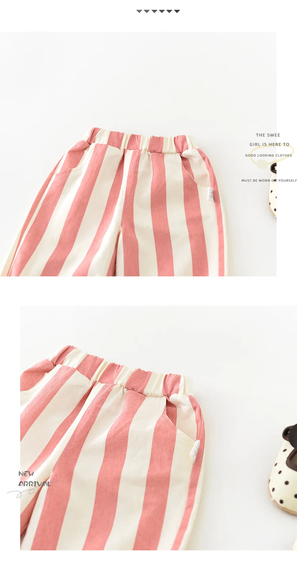 2024 Autumn Boy Girl Children Loose Striped Casual Pants Baby Pockets Fashion Pants Kid Outdoor Cotton Trousers Toddler Costume - TiniLoom