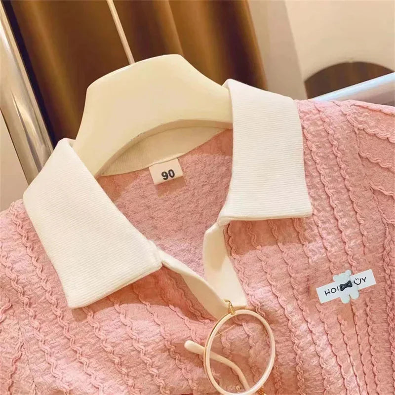 Baby Blouse Sets Girls Summer Suit Kids Short Sleeve Top Pant 2Pcs Kids Cute Sweet Outfit Children Fashion Sportswear 2-10Y - TiniLoom