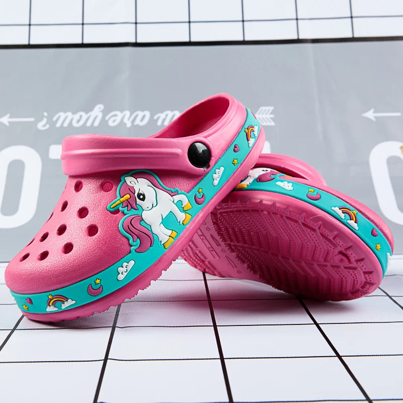 Cute New Animal Baby Boys Slippers Summer Kids Cartoon Sandals Toddler Beach Shoes Girls Cute Slides Children Slippers - TiniLoom