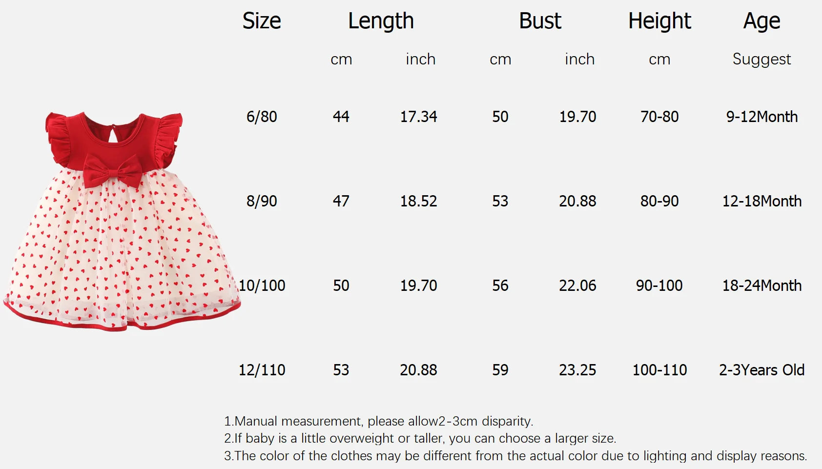 Baby Girl Red Dress Heart Embroidered Mesh Bow Tutu Dress Kids Birthday Party Clothes - TiniLoom