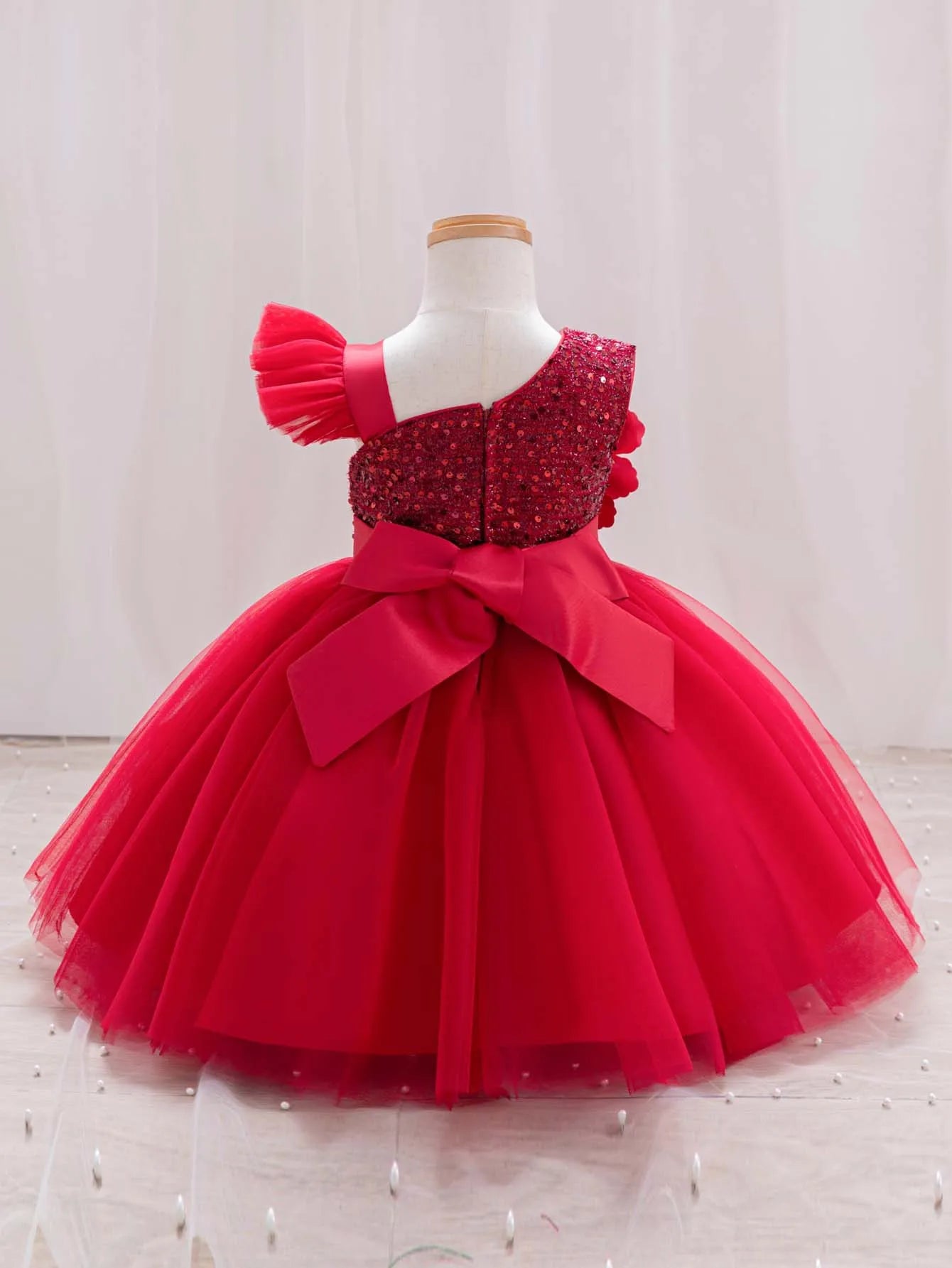 Girls  princess dress 1-5 Y baby Girls wedding sleeveless three-dimensional butterfly mesh carnival birthday party evening dress - TiniLoom
