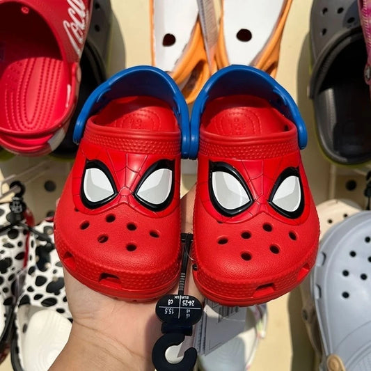 Cartoon Sandals Slippers Red Boys Girls Beach Casual Shoes Breathable Jelly Garden Hollow-out EVA Beach Shoes Size 25-35 - TiniLoom