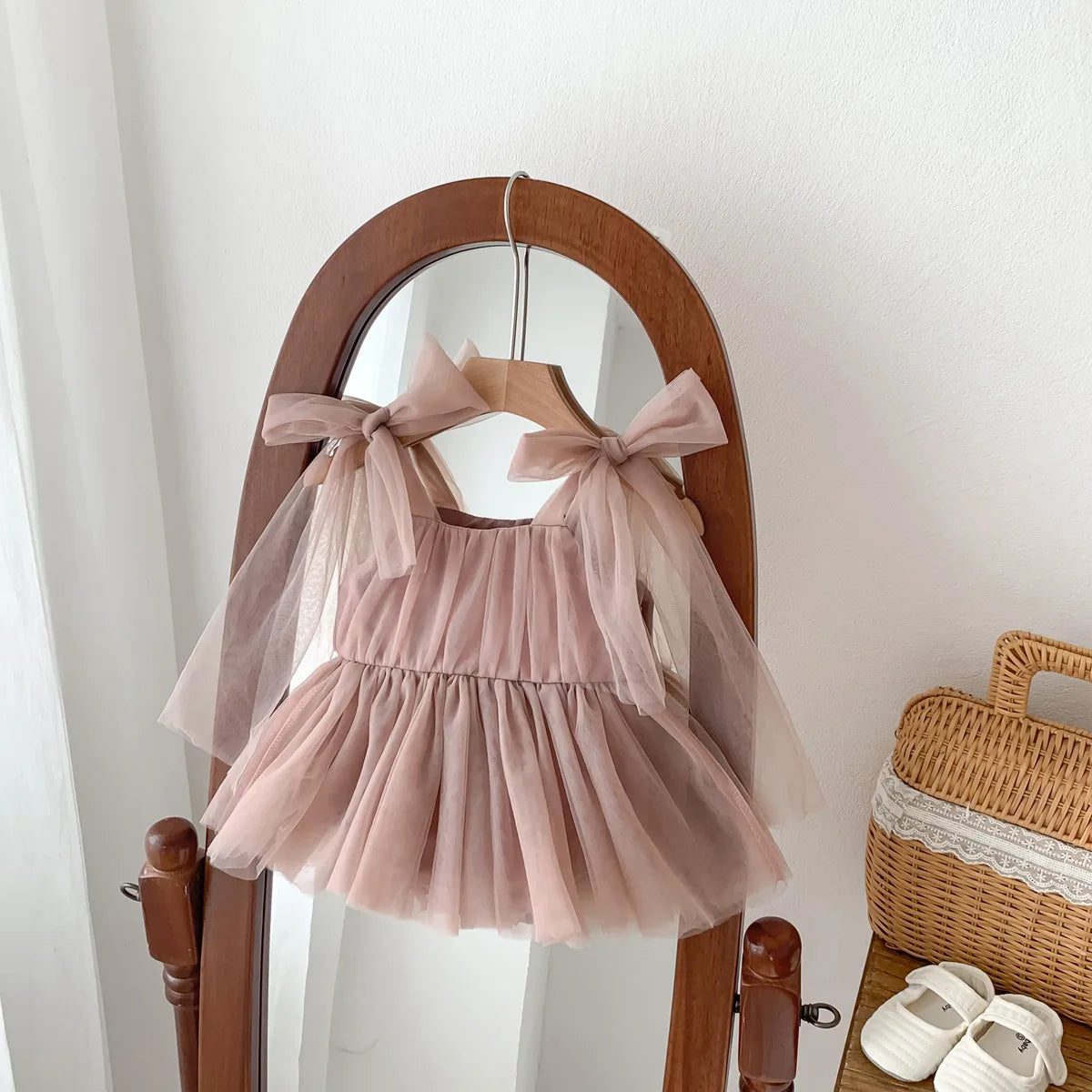 Summer Baby Romper Set Lace Polka Dots Toddler Princess Dress  Infant Girls Bodysuit Baby Onesies 0-24 M - TiniLoom