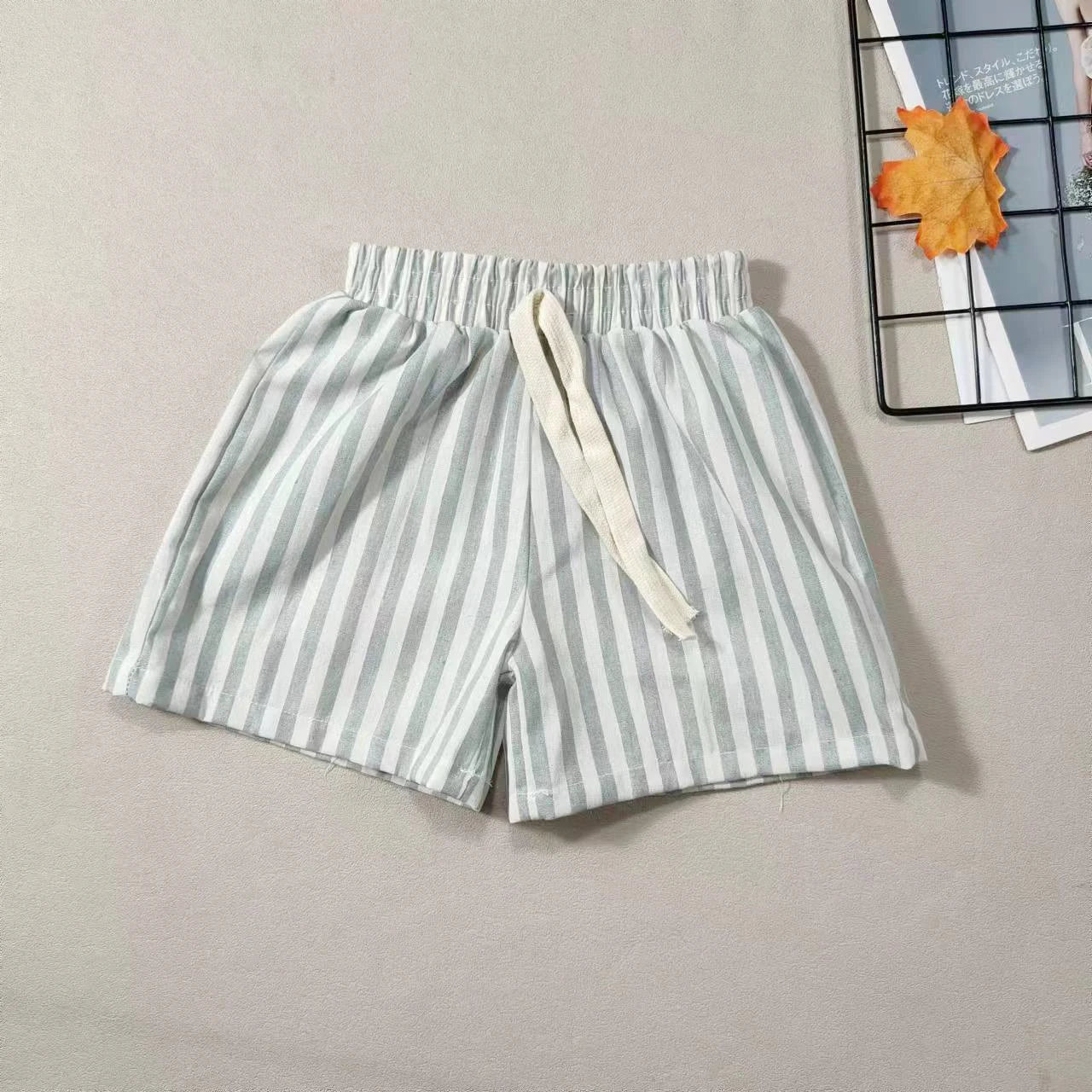 Children's Shorts Children's Pants Single Item Pants Pure Cotton Boys Casual Pants Girls Shorts Baby Jackets Pants British Style - TiniLoom