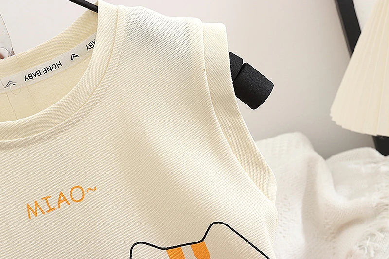 New Summer Baby Girls Clothes Suit Children Boys Vest+Shorts 2Pcs/Sets Kids Clothing Infant Boy Clothes Set Toddler Girl Clothes
