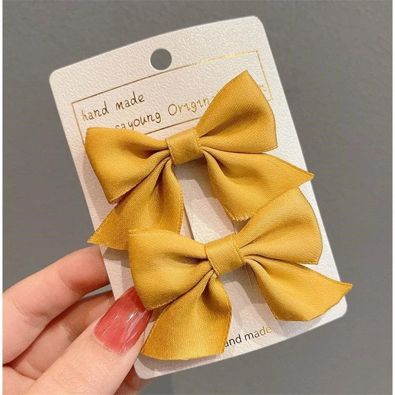 2 Piece Bow Hair Clip Elegant Flower Hair Clips For Kids Ladies Set Hairpin Hair Accessories Korean Style Bair Accessories - TiniLoom
