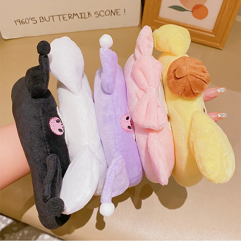 Sanrio Cinnamoroll Hairbands Melody Kuromi Pompompurin Hair Accessories Girl Face Wash Sports Headbands Girls Women Gifts - TiniLoom