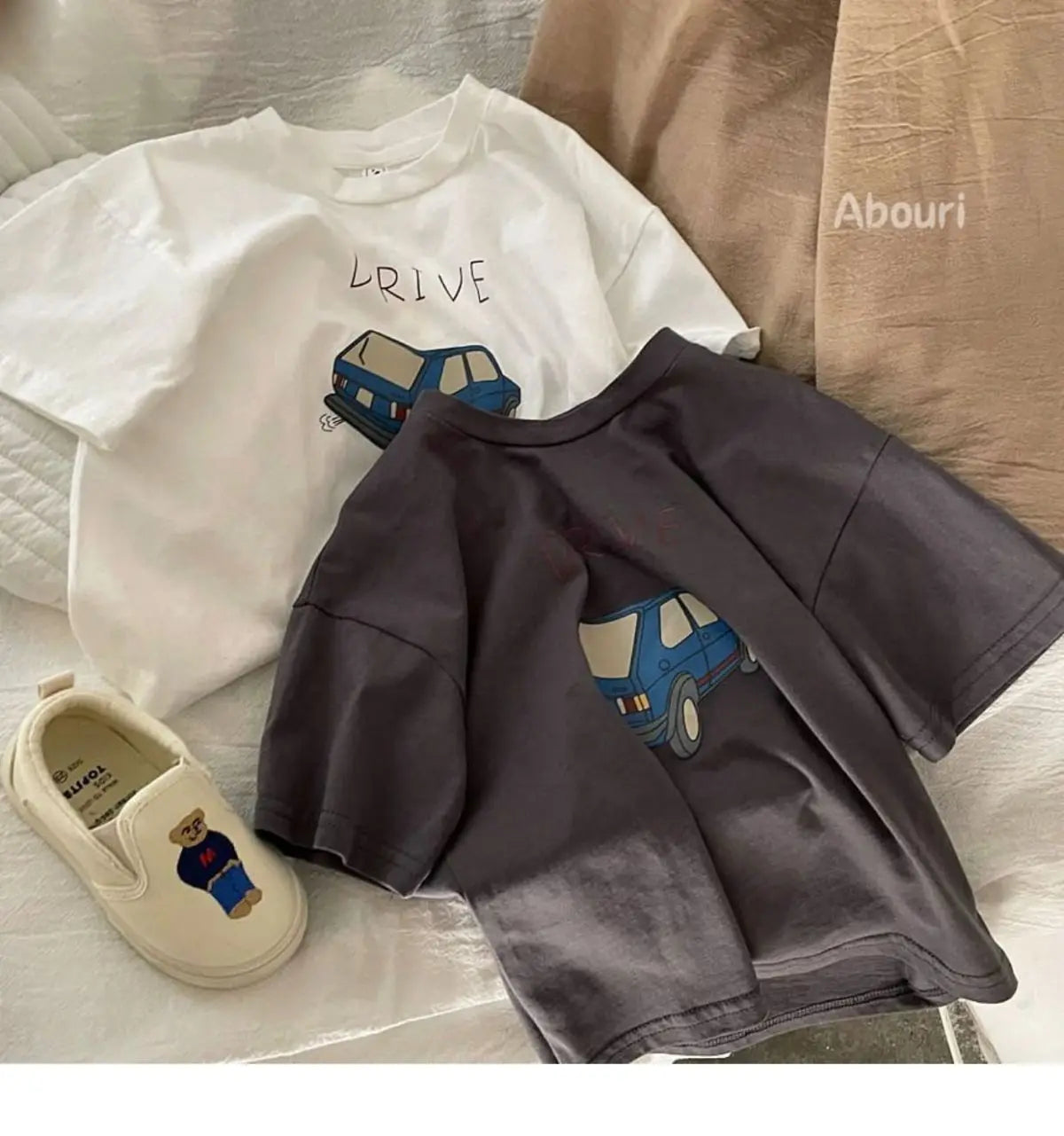 Cotton Half Sleeve T-shirt Boys Child 2025 Summer Baby Unisex Costume Sports Casual Tees Girls Cartoon Car Trendy Pullover Shirt - TiniLoom