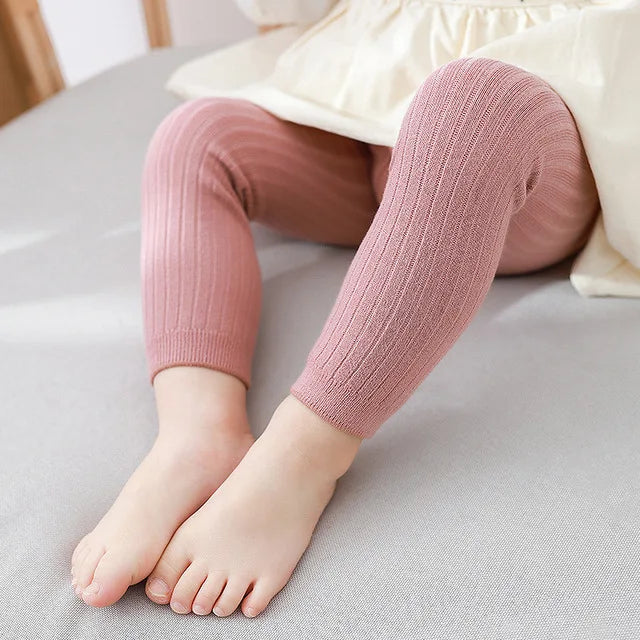 Spring Autumn Baby Boys Girls Pants Newborn Girl Leggings Tights Cotton Stretch Kids Children Knitting Trousers For 0 to 6Years - TiniLoom