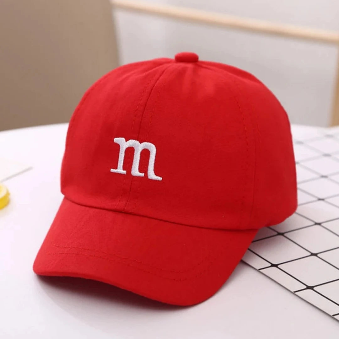 Girls Boy Adjustable Hat Children's Kid Baseball Cap Sunscreen Baby Hat Hip Hop M Letter Embroidered Kids Caps 1-6-8-12-15 Years - TiniLoom