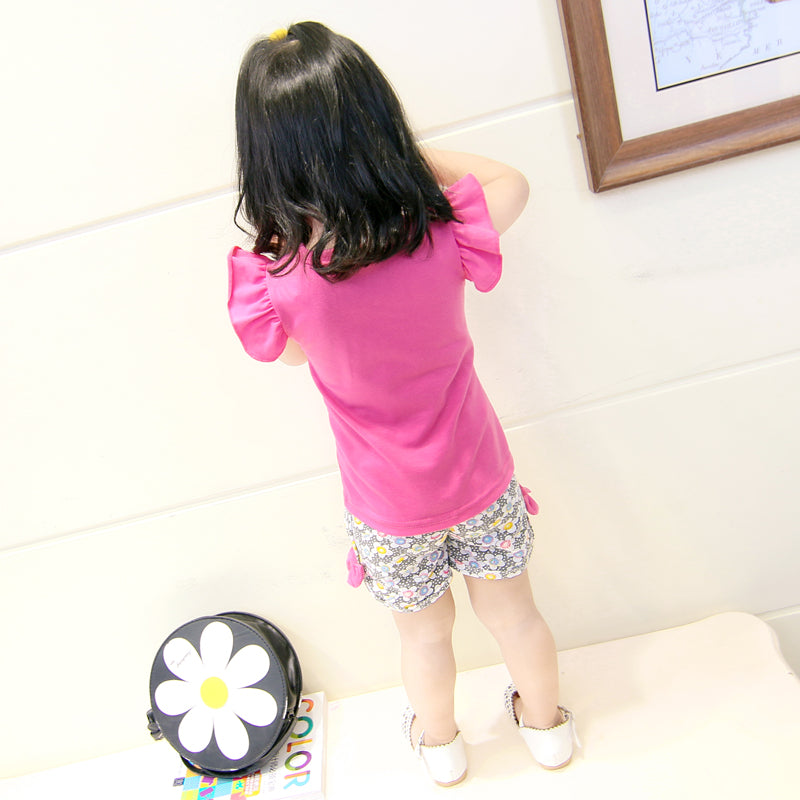 Baby Girls Clothes Sets for Kids T-shirt Tops+Short Pants Clothes Sets Toddler Girl Lollipop Printed Summer Infant Clothing Sets - TiniLoom