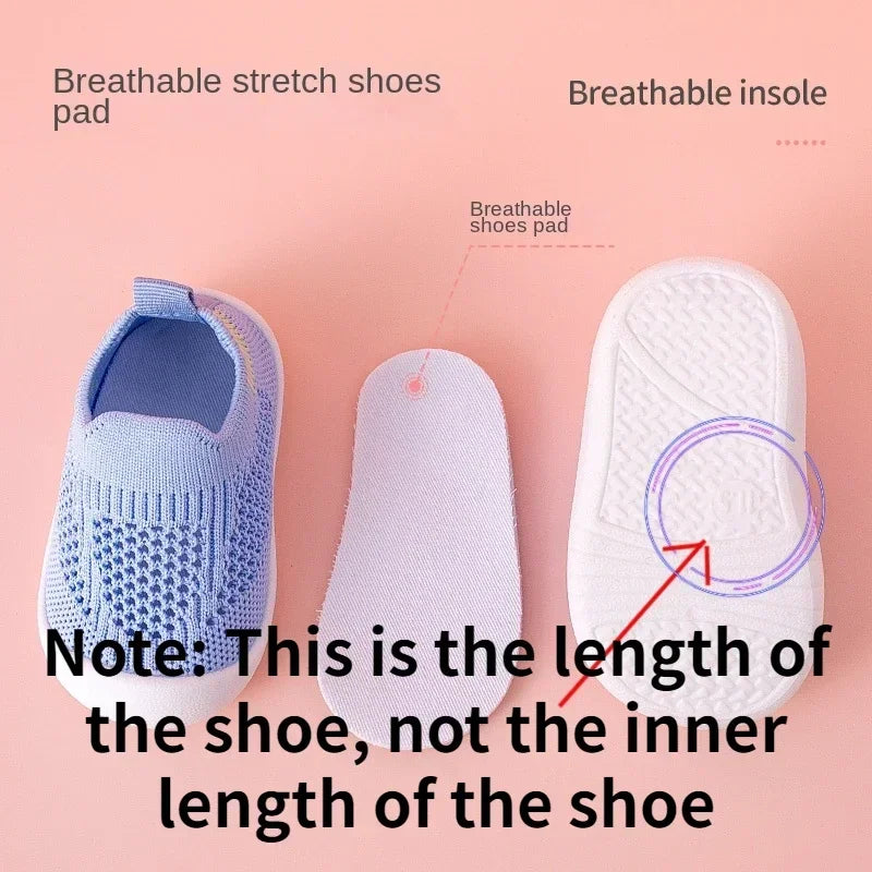 Spring Summer Toddler Shoes Breathable Knitted Kids Sneakers Boys Slip-on Tennis Shoes Girls Soft Non-slip School Casual Shoes - TiniLoom