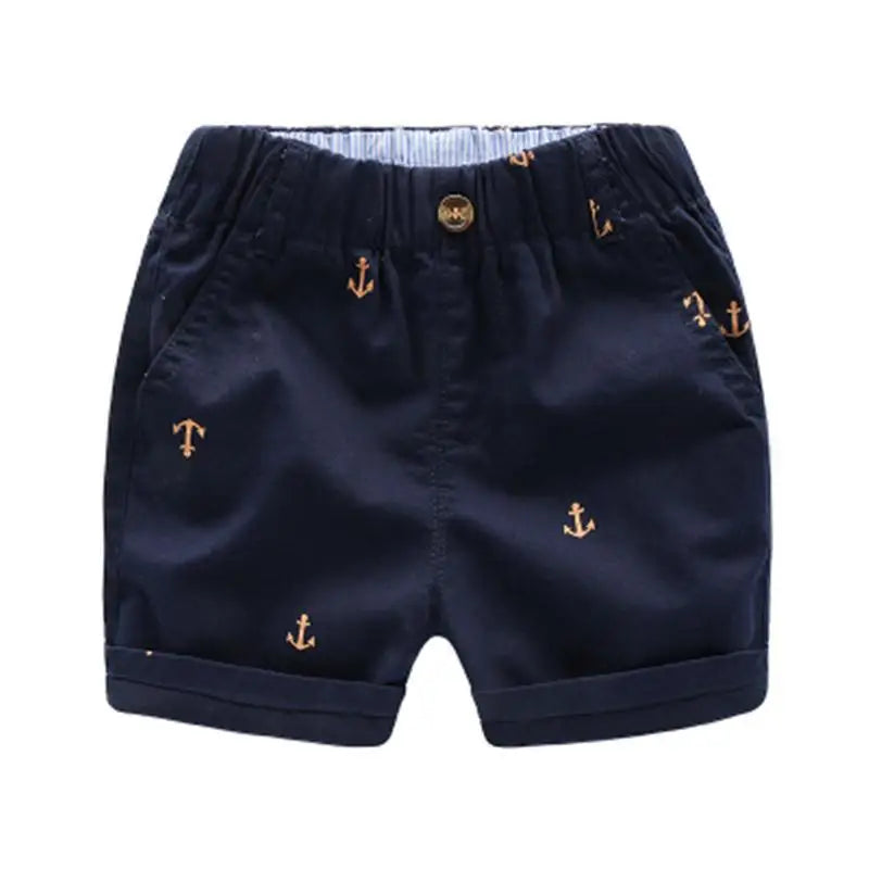 2-9 Years Children Shorts Toddler Kids Short Pant Summer Cotton Anchor Boys Beach Shorts  Leisure Capris  Baby Clothing  KF553 - TiniLoom
